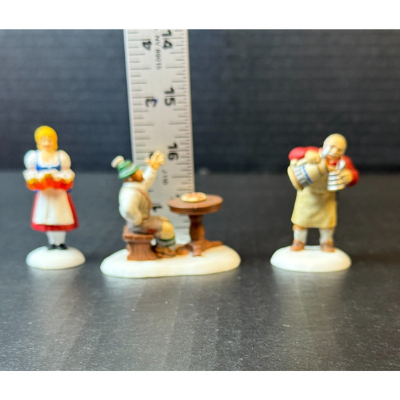 Dept 56 AT THE OCTOBERFEST Set of 3 Alpine Christmas Village Accessory 56302 - Picture 13 of 14